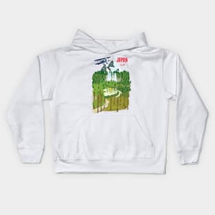 Japan vintage landscape Kids Hoodie